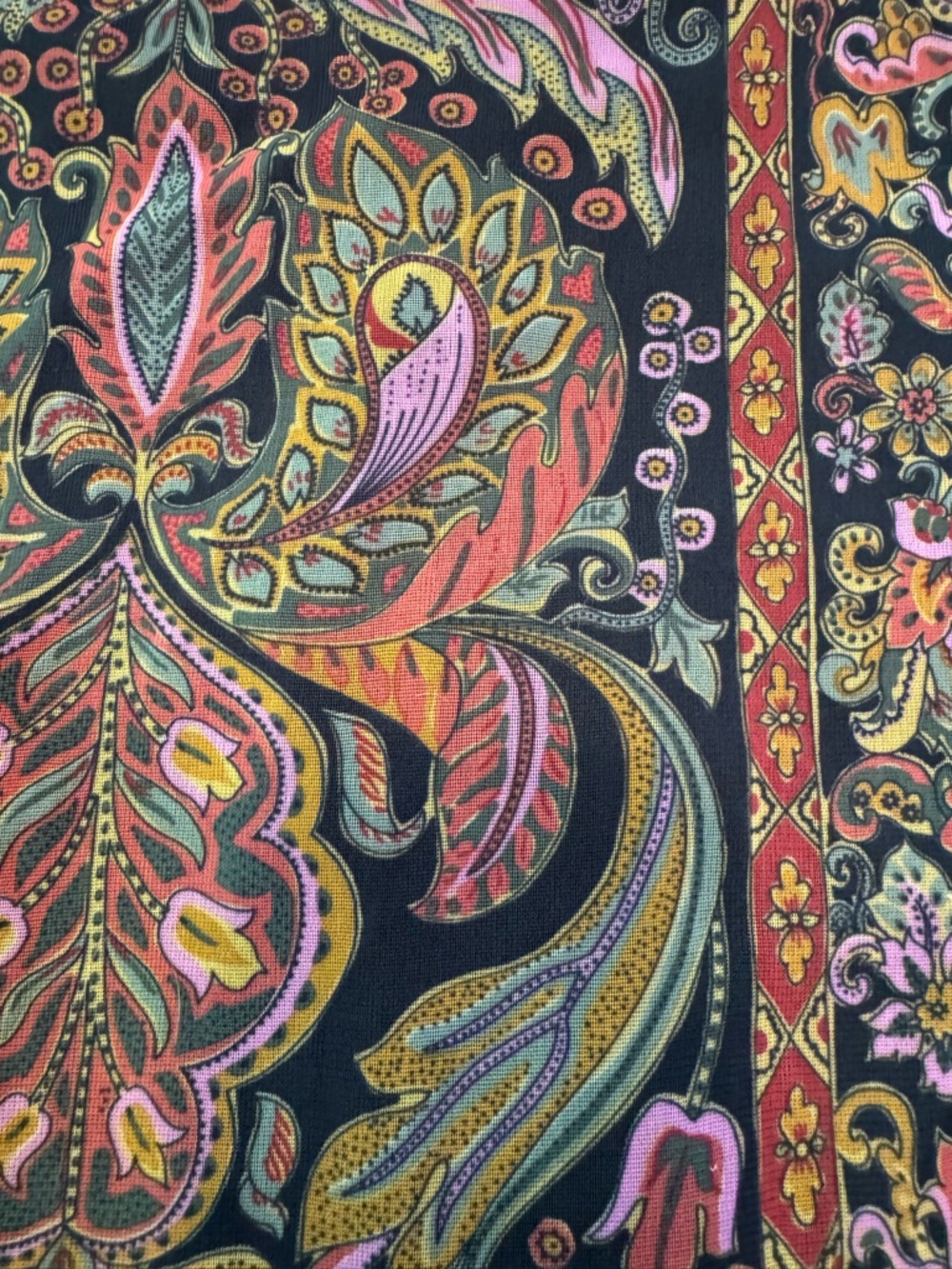 90s Vintage Paisley Maxi Dress Crisscross Back - Mesh  dress open strappy back - Picture 6 of 13